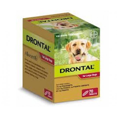 Drontal for Large Dogs 35 kg (77 lbs) - 70 tabs - Dogs & Puppies